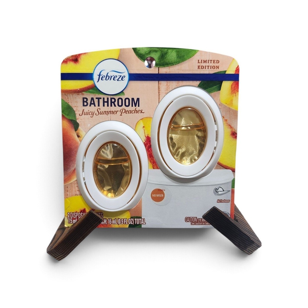Febreze Bathroom Air Freshener Juicy Summer Peaches Limited Edition 2 Pack